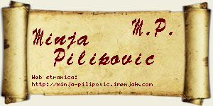 Minja Pilipović vizit kartica